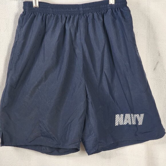 Unicor Navy Trunks Fully Lined 8" Nylon Poly Physical Fitness Uniform Size M - Picture 4 of 16